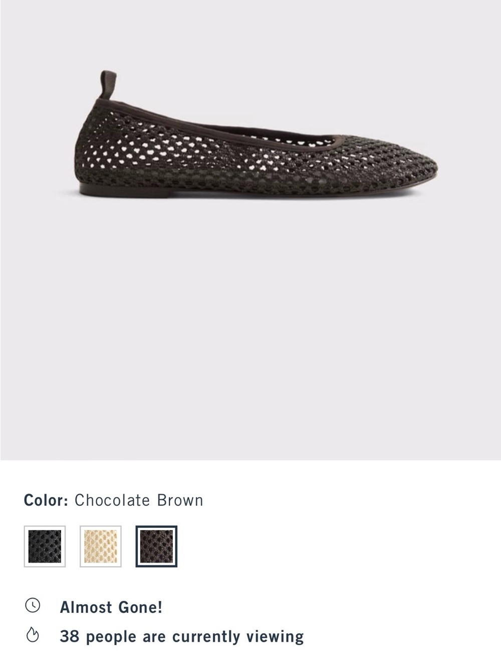 Abercrombie & Fitch Woven Ballet Flat - Chocolate Brown
